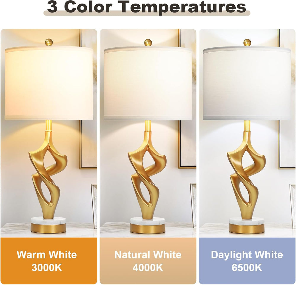 Ruzectt 29" Tall Gold Table Lamps Set of 2 for Living Room, 3 Color Temp...