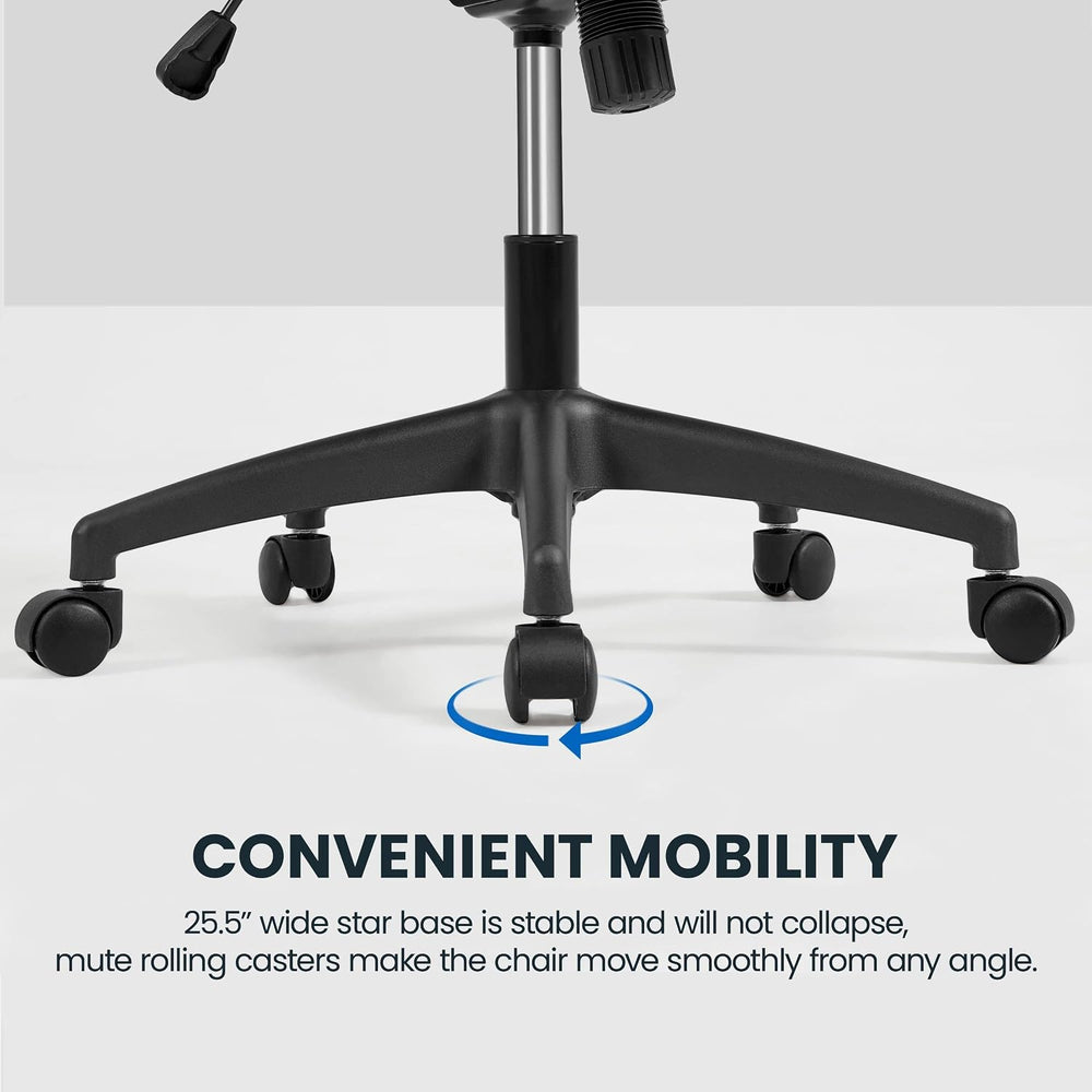 Yaheetech Ergonomic Office Chair with Headrest, Lumbar Support, Black