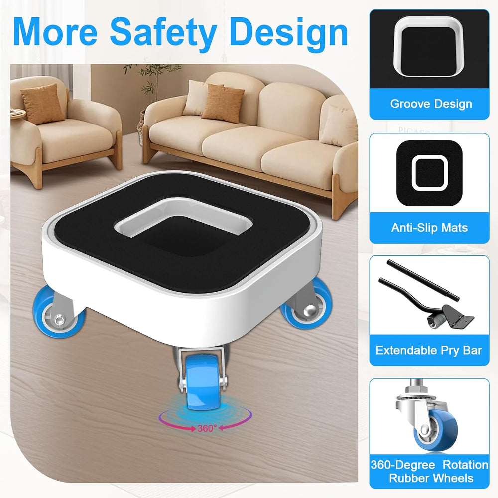 New Upgrade Furniture Sliders - Furniture Movers with Wheels & Groove