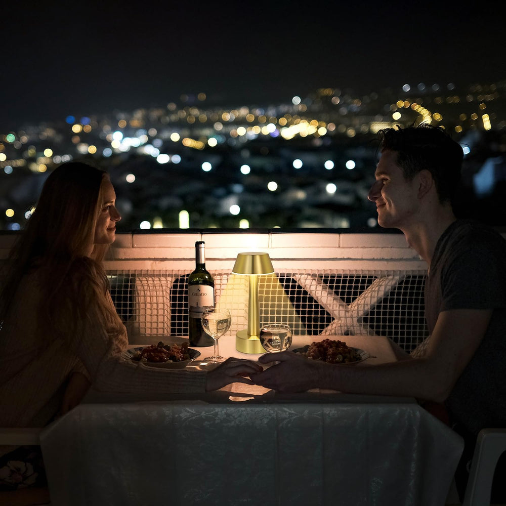 UMEXUS 2 Pack Small Cordless Rechargeable Table Lamp for Restaurant Bar