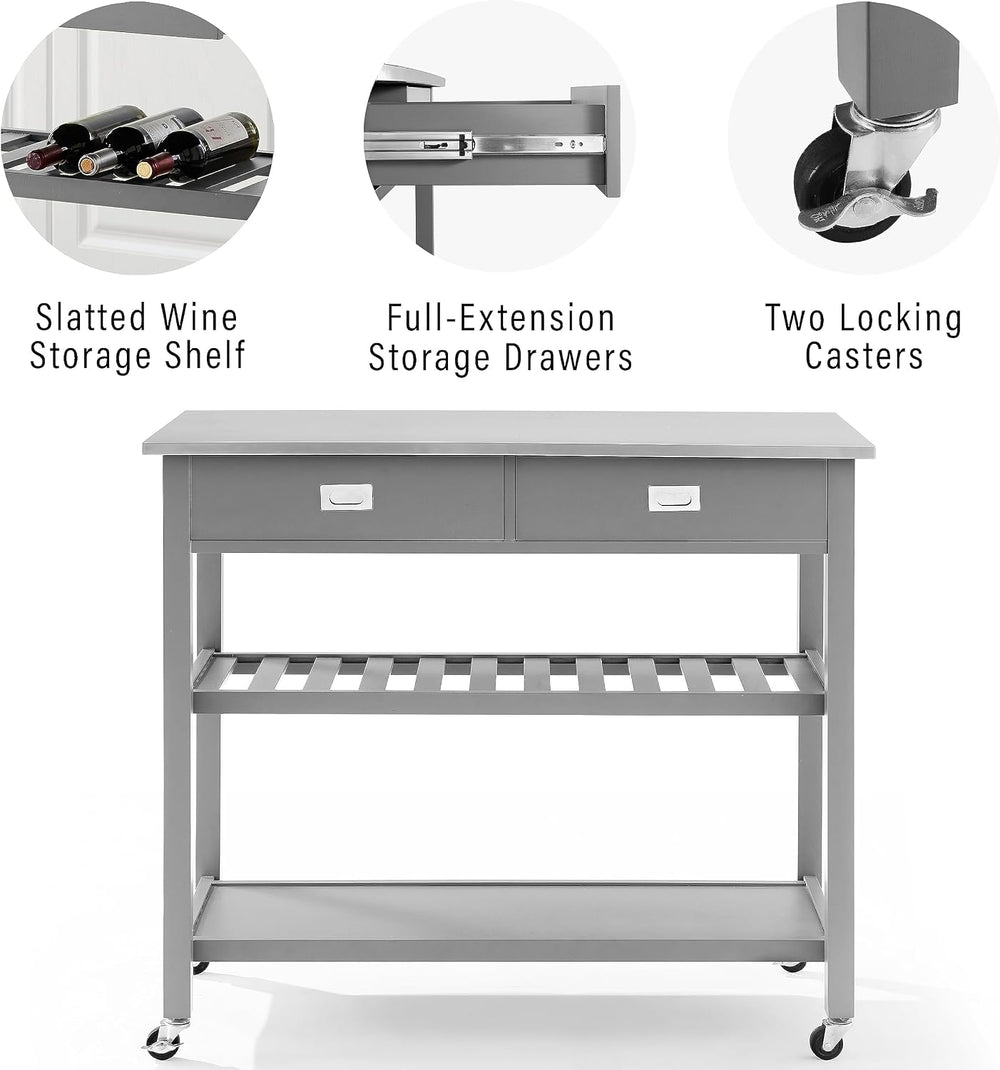 Crosley Furniture Chloe Rolling Kitchen Island