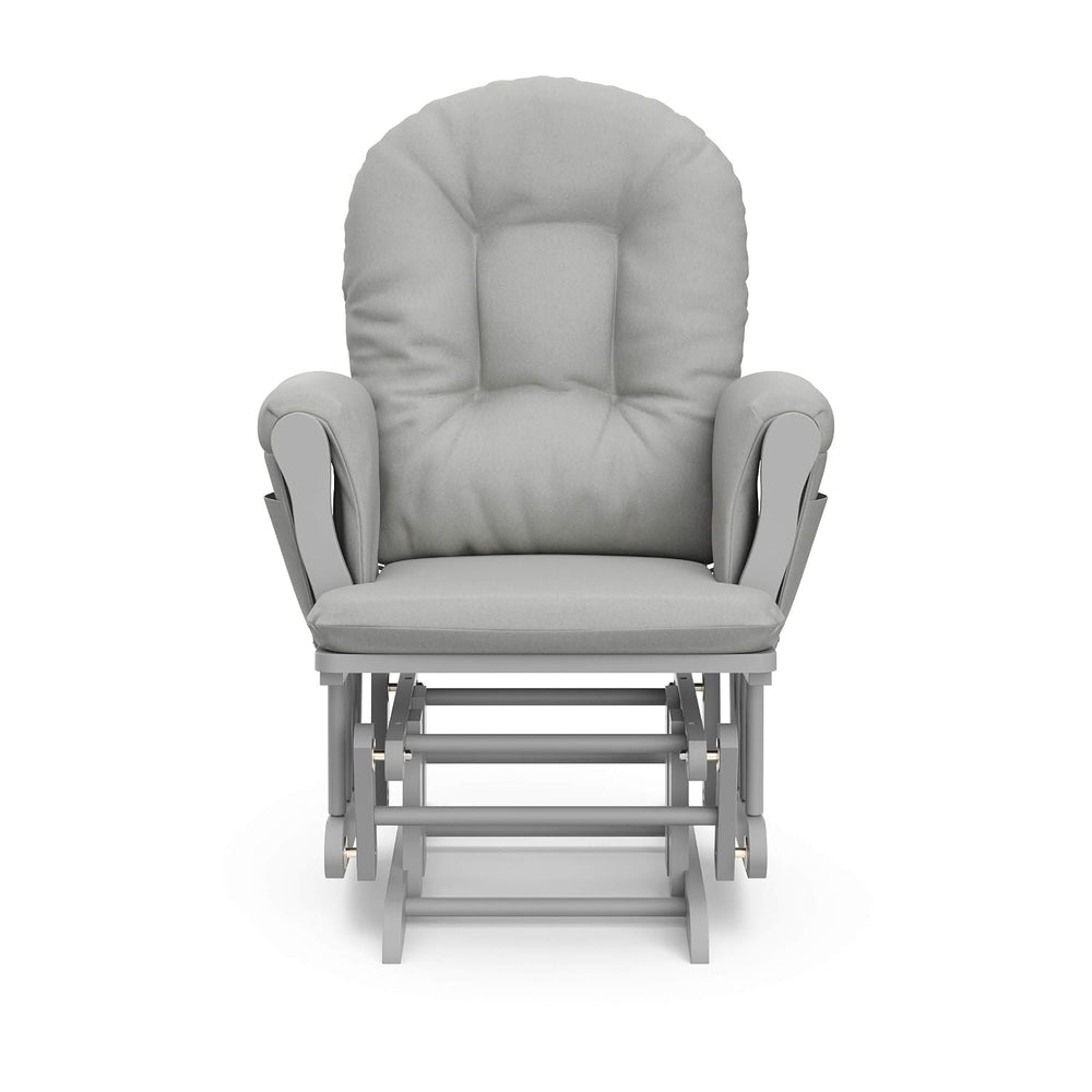 Storkcraft Premium Hoop Glider & Ottoman, Pebble Gray/Light Gray