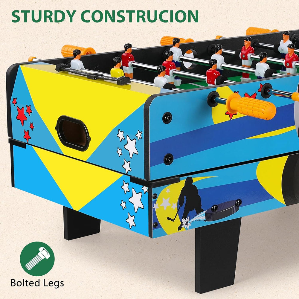 4-in-1 Multi Game Table with Air Hockey, Foosball, Pool and Ping Pong