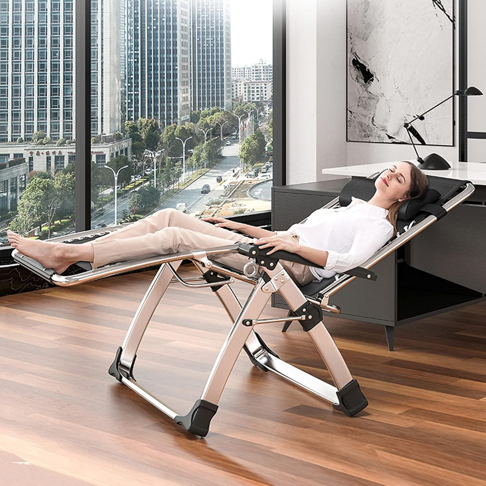 LILYPELLE Comfy Folding Chair, Folding Lounge Chair with Cushion