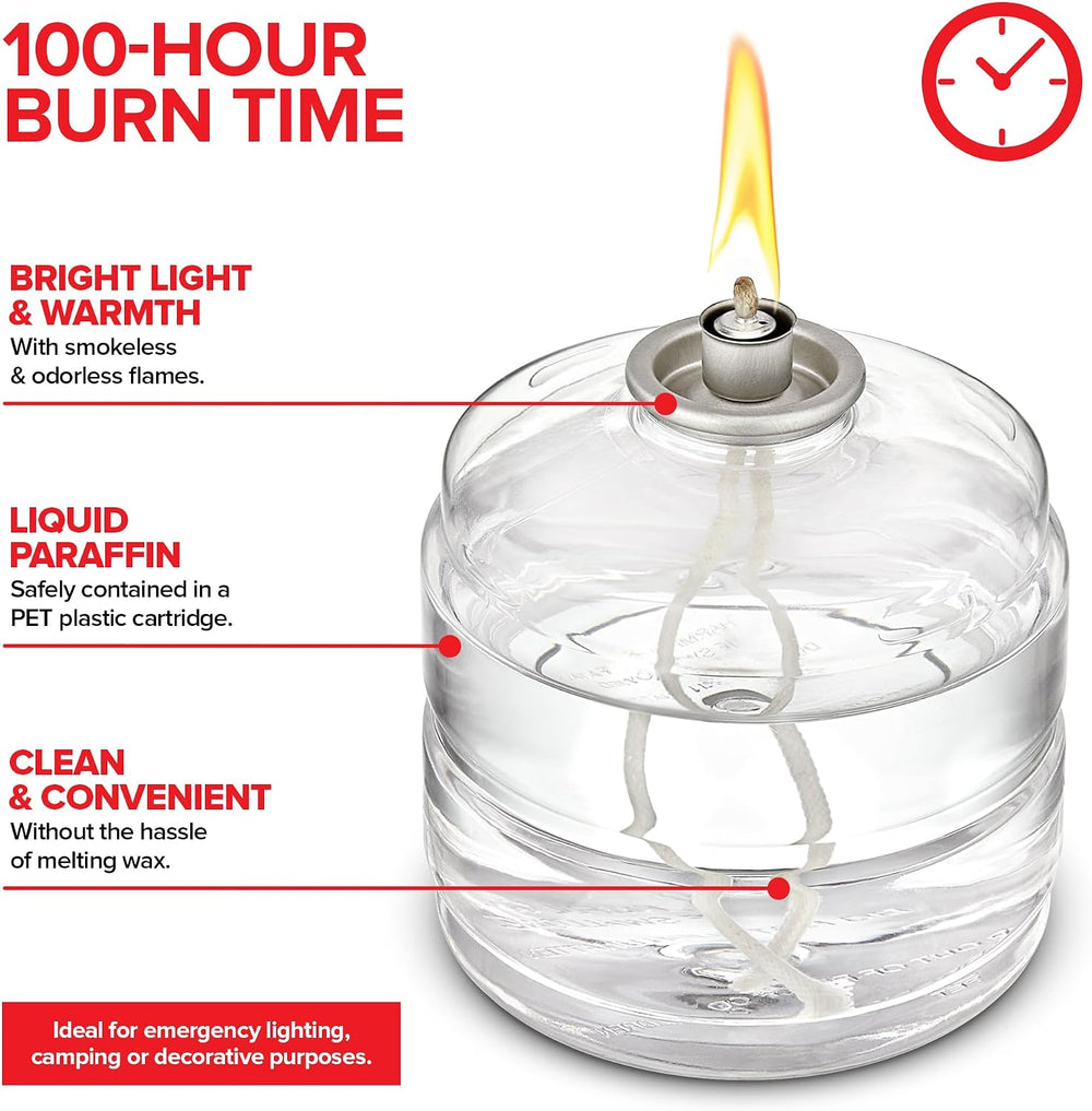 100 Hour Candle Pack of 6, Emergency Candles for Power Outages, Hurricane Sto...