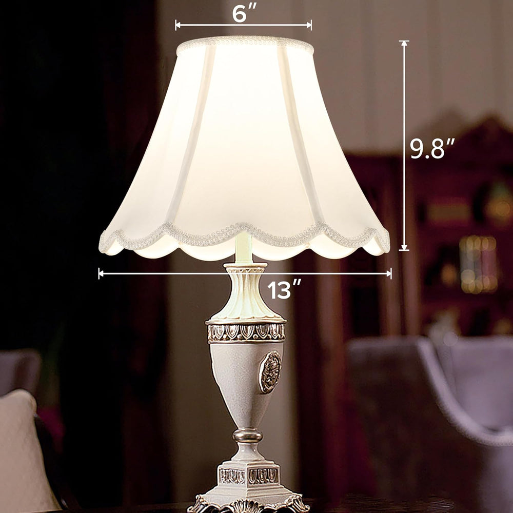 GO&SO Off White Bell Lamp Shade, Medium, 6"×13"×9.8", Scal...