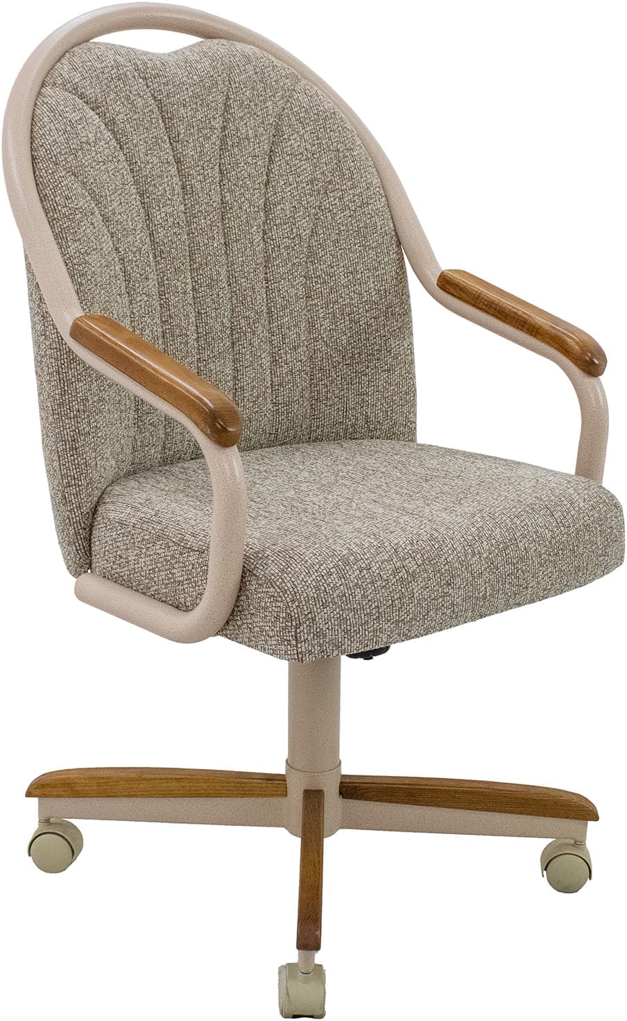 Chromcraft Bailey 1pc Swivel Kitchen Dining Chair - Light Sand-Chestnut