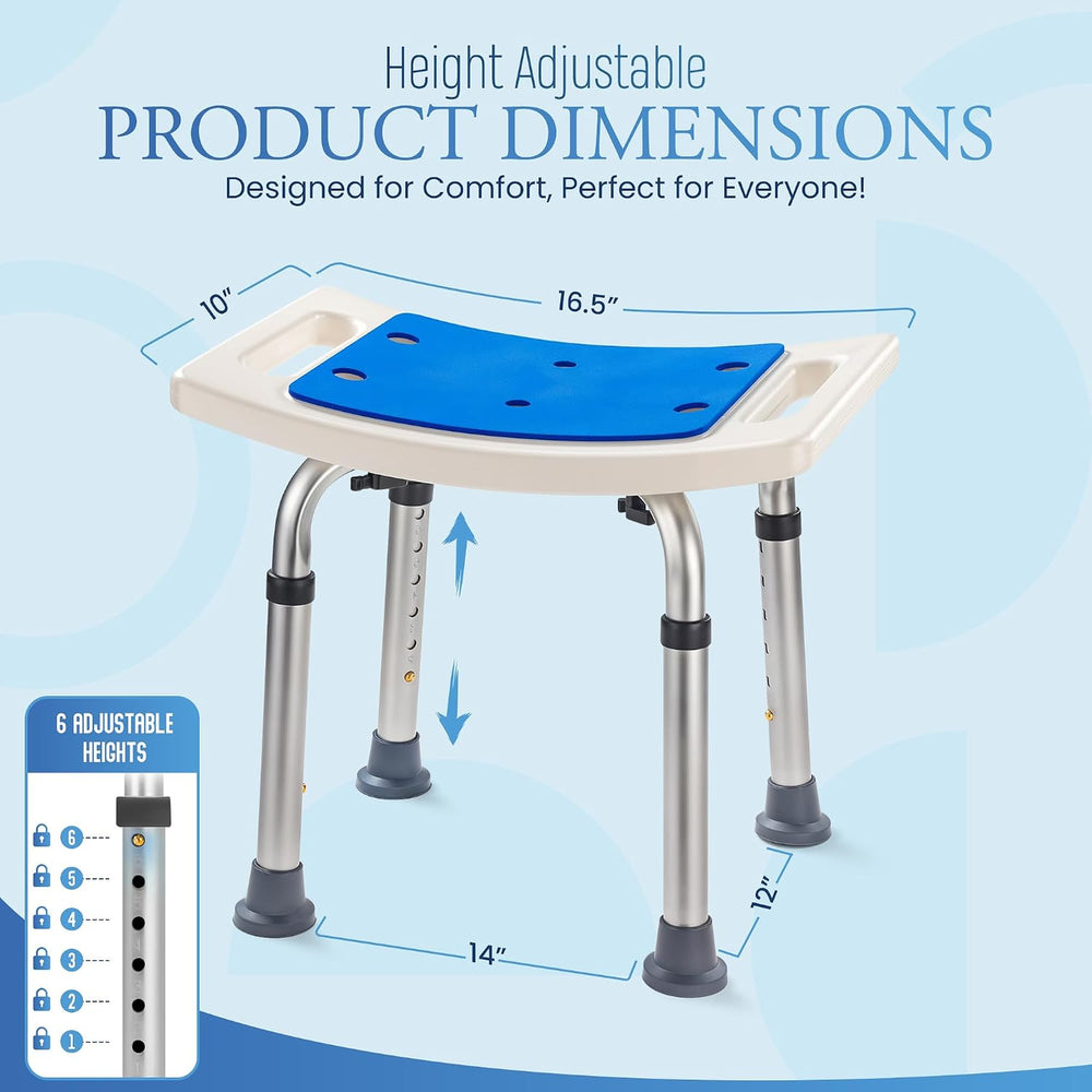 Dr Kay's Shower Chair for Inside Shower Bench for Bathtub 350lb Support