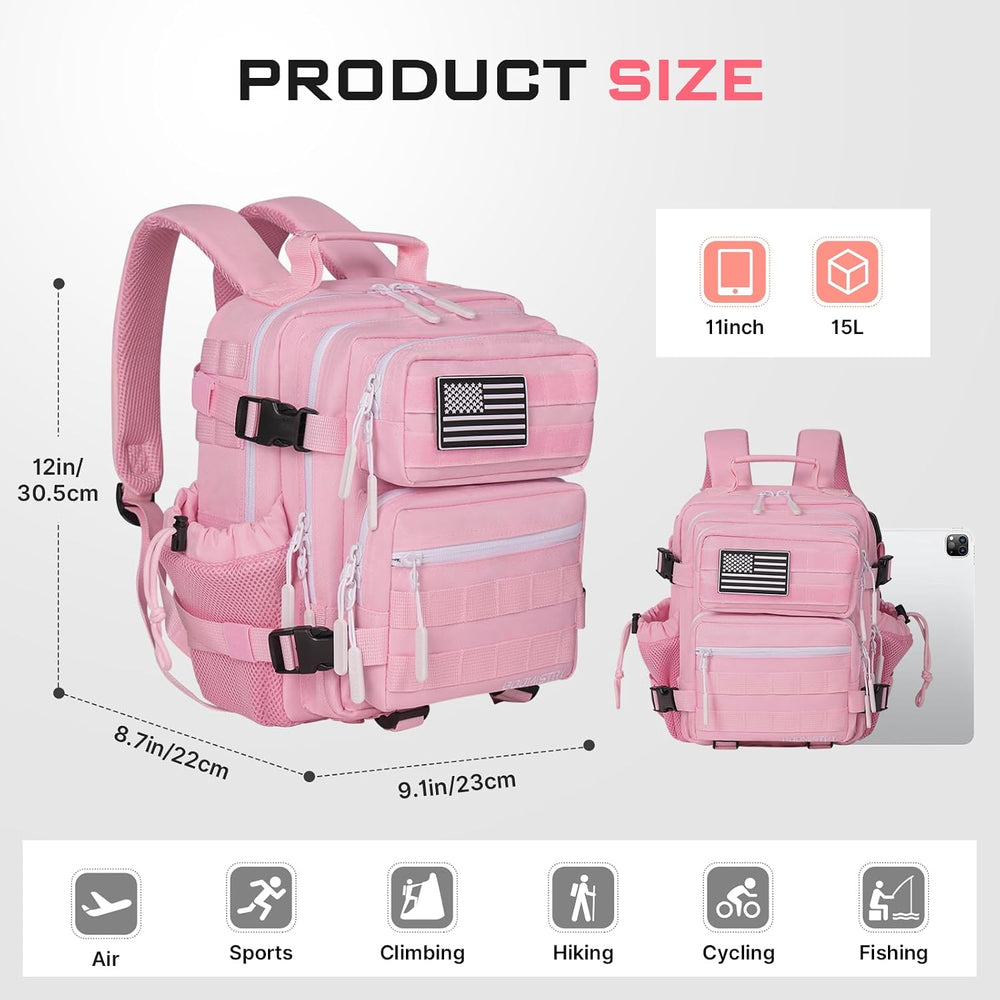 Boomistry 15L Mini Tactical Backpack for Men & Women Molle Daily