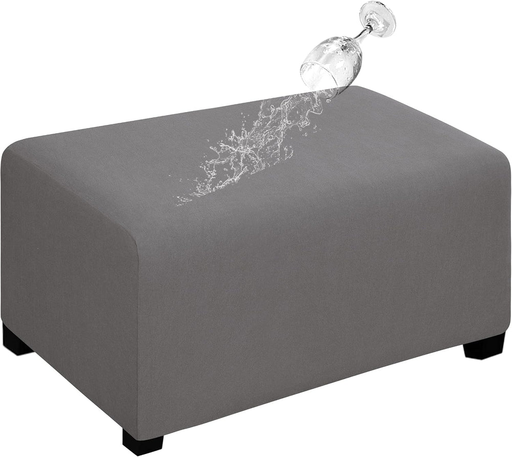Easy-Going Waterproof Stretch X-Large Rectangle Ottoman Cover Footstool