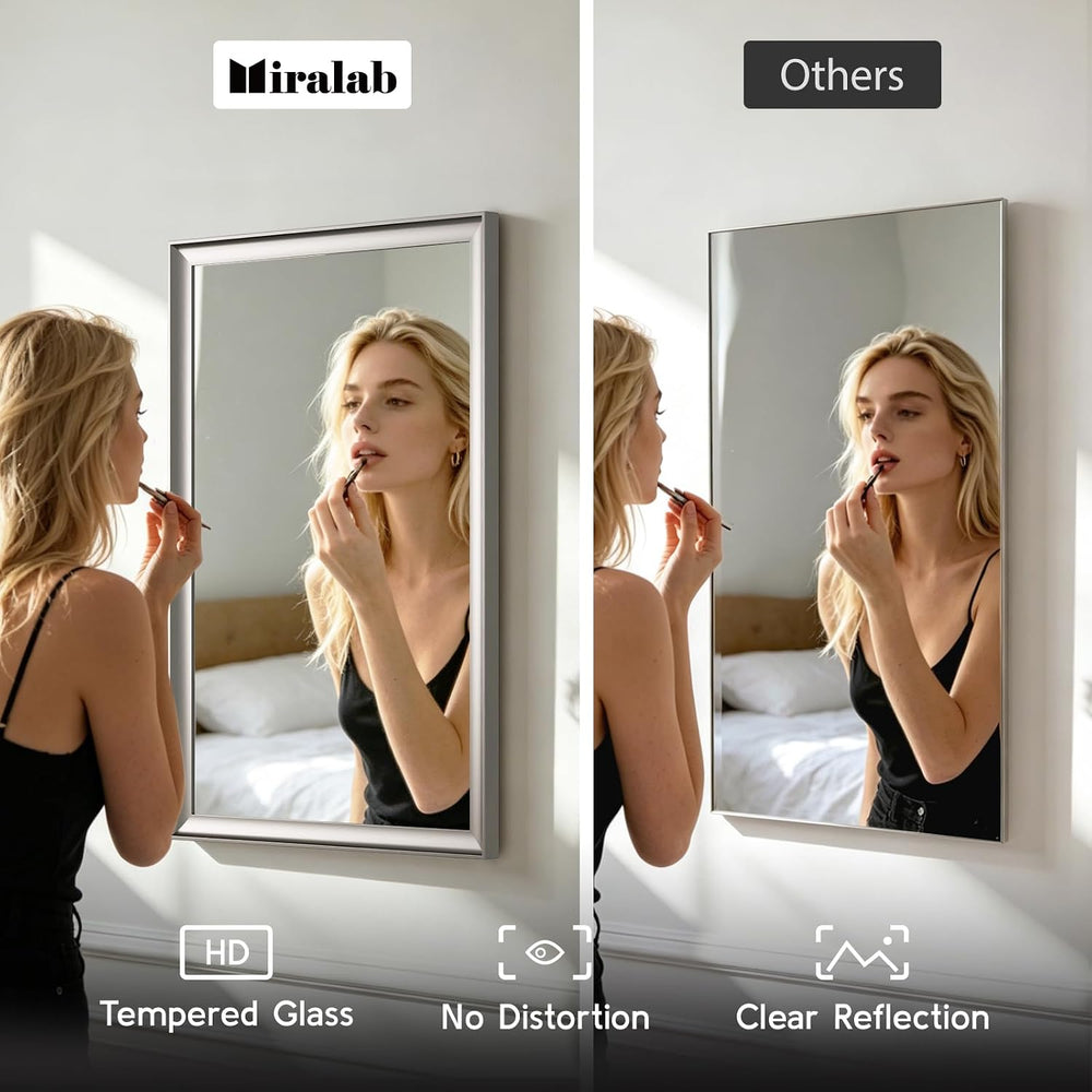Brushed Nickel Bathroom Mirrors for Over Sink 24x36 Inch