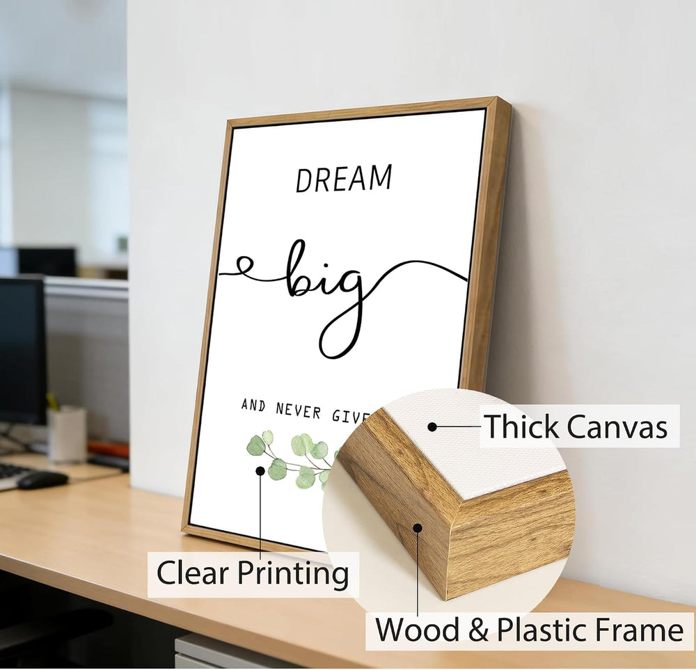 Office Wall Art Inspirational Prints Motivational Decor 12”x16”Framed