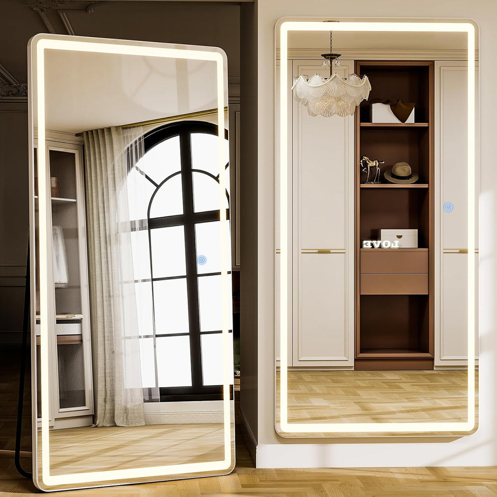 LED Full Length Mirror 71x32 inch Oversized Body Mirrors with Lights