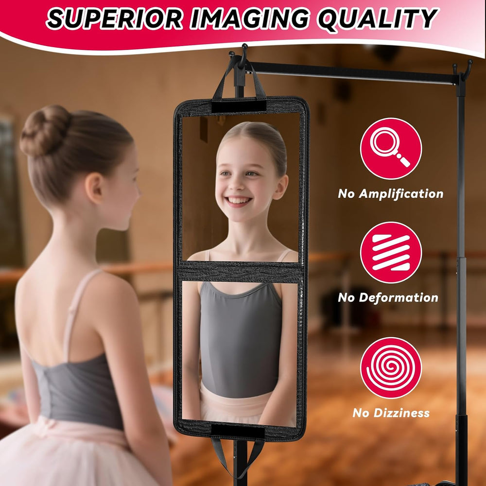Omidel Foldable Portable Full Length Mirror for Dance, Camping & Travel
