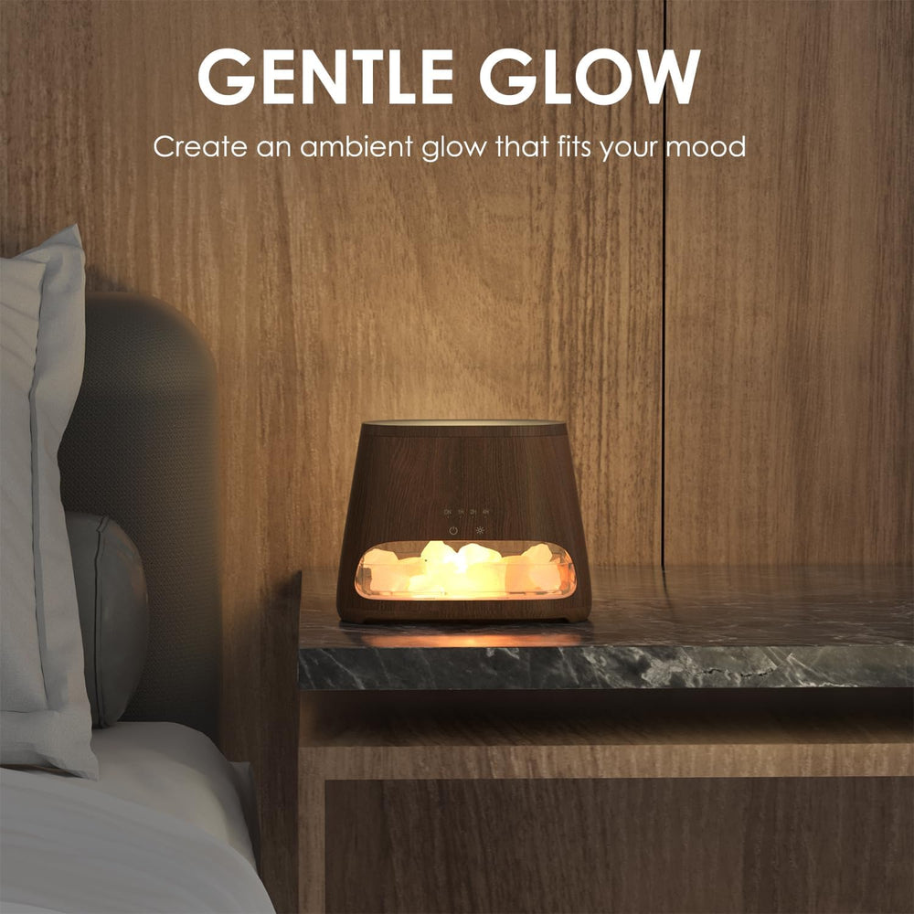 SALKING 2-in-1 Himalayan Salt Lamp Diffuser for Home, Aromatherapy Diffuser