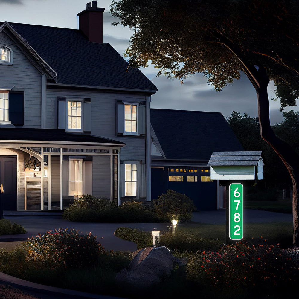 911 Address Number Sign, Custom Emergency Reflective Mailbox Sign, Visible