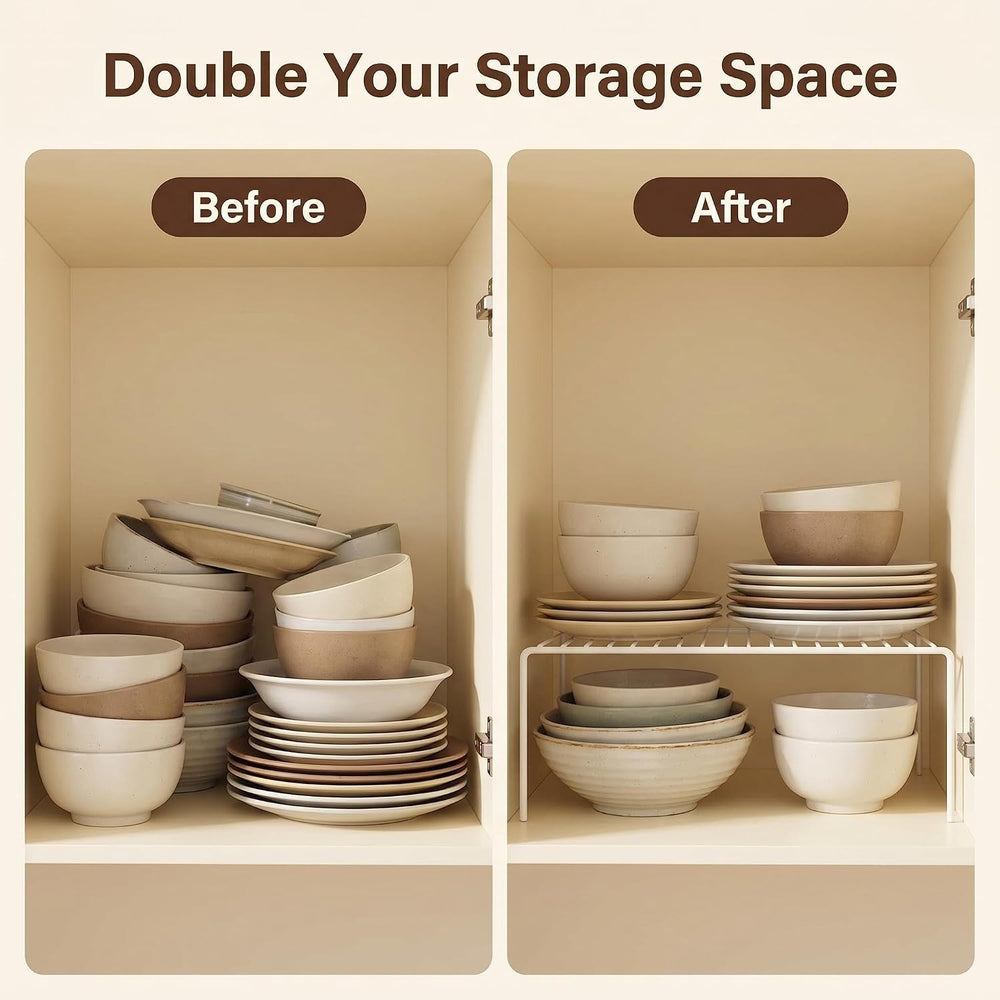 iPEGTOP Set of 6 Large (15.7 x 9.4 Inch) Kitchen Cabinet Organizer Shelf, Wir...