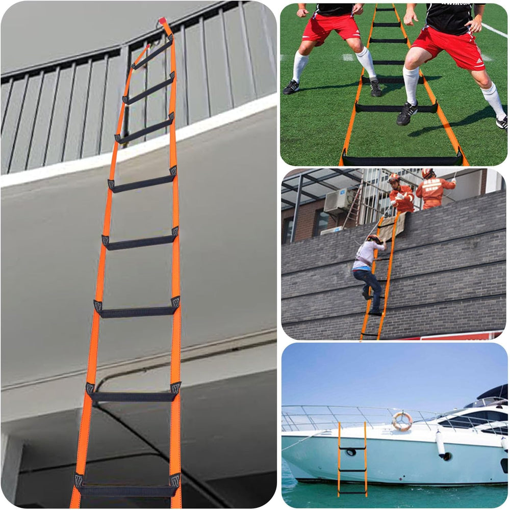 Fire Escape Ladder 3 Story, 26.2 Feet Emergency Ladder Rope Ladder
