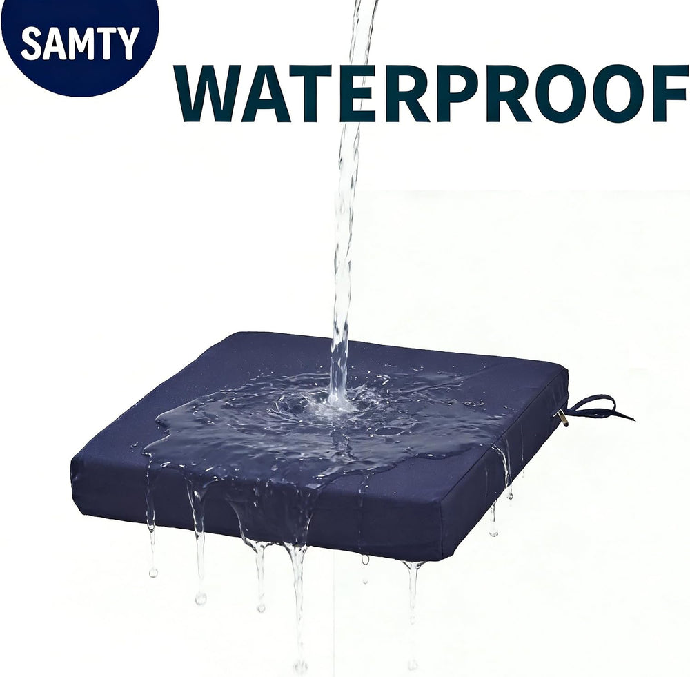 SAMTY Outdoor Chair Cushions, Waterproof Patio Seat Cushion of 2, 20X20X3