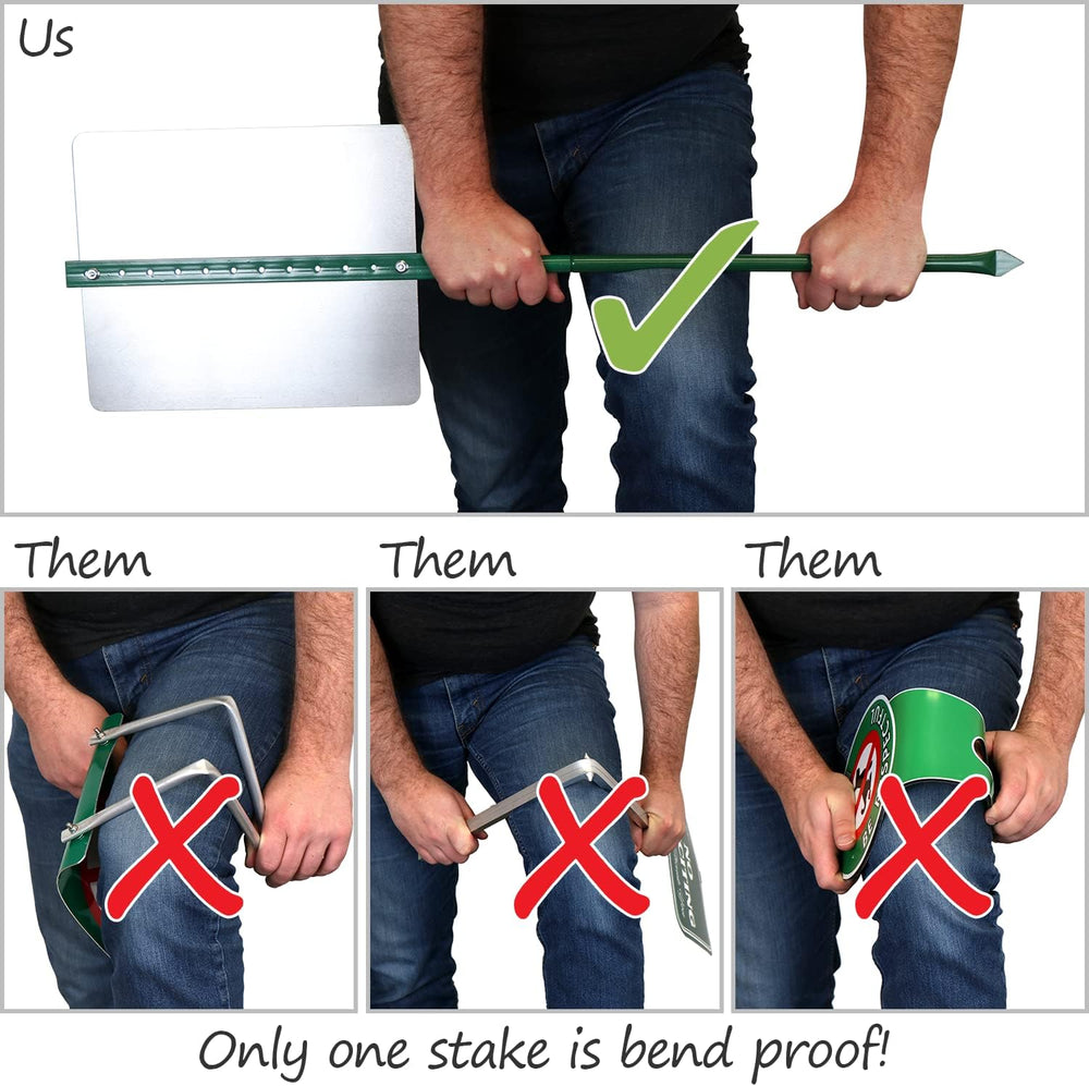 SmartSign 12 x 10 inch Custom “Private Property” Yard Sign & Stake Kit - ...
