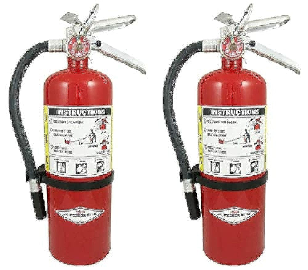 Amerex B402 5 lb. ABC Dry Chemical Class A B C Fire Extinguisher, with Wall B...