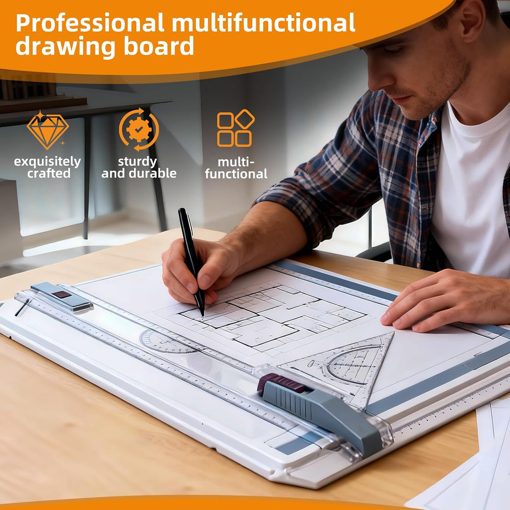 A3 Drawing Board Drafting Table Multifunctional Drawing Board Table with Clea...
