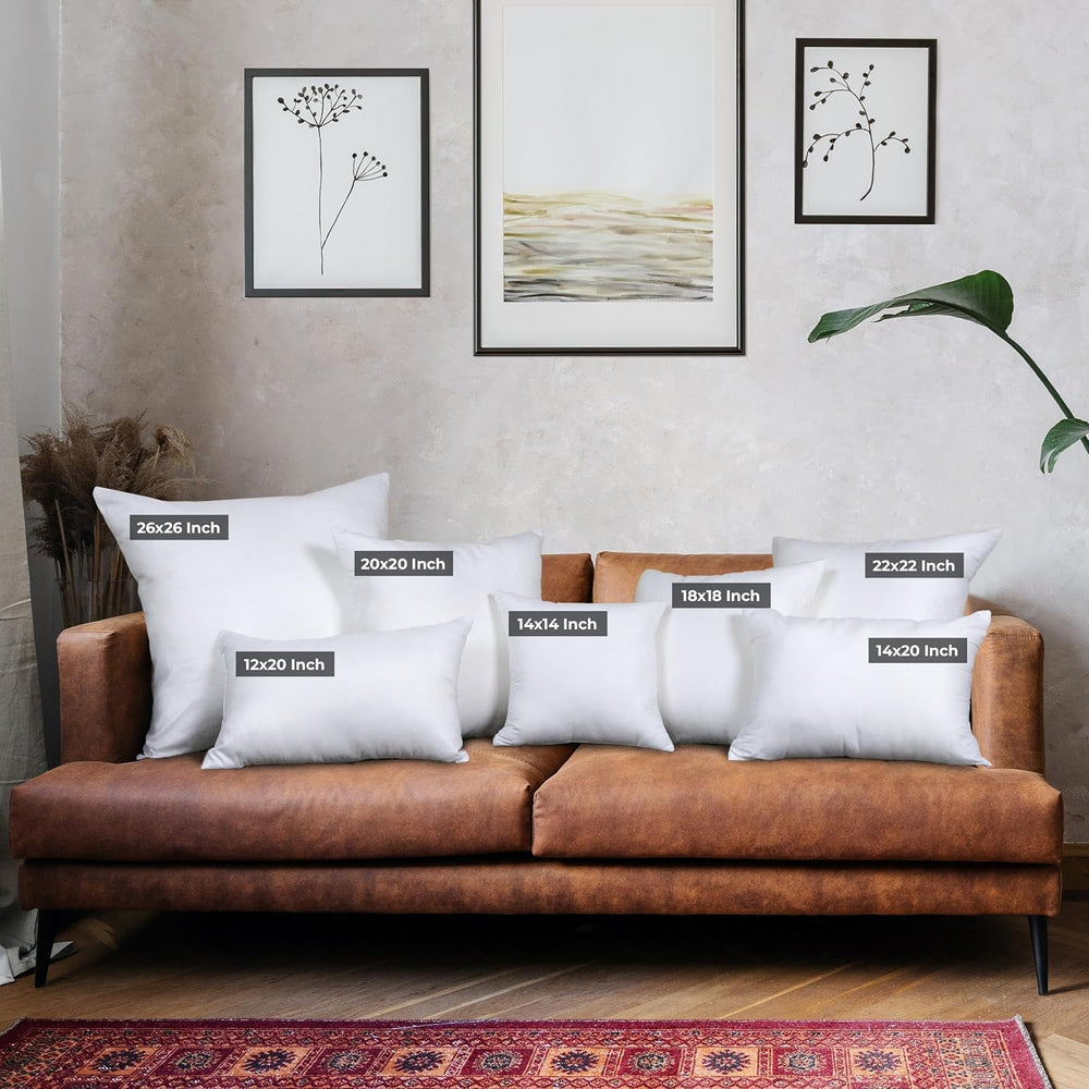 Utopia Bedding Throw Pillows (Set of 4, White) – 20 x 20 Inches Down Alternat...