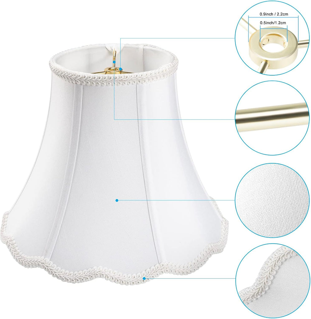 White Bell Lampshade, 5''x10''x8'', Solid Lamp Shade,...