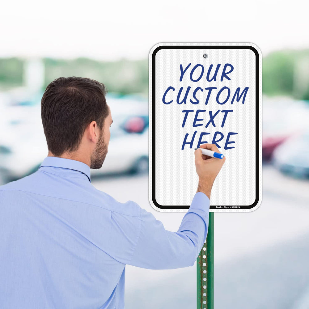 Faittoo Blank Write-On Metal Sign, 2-Pack 18 x 12 Inches Blank Metal Signs, R...