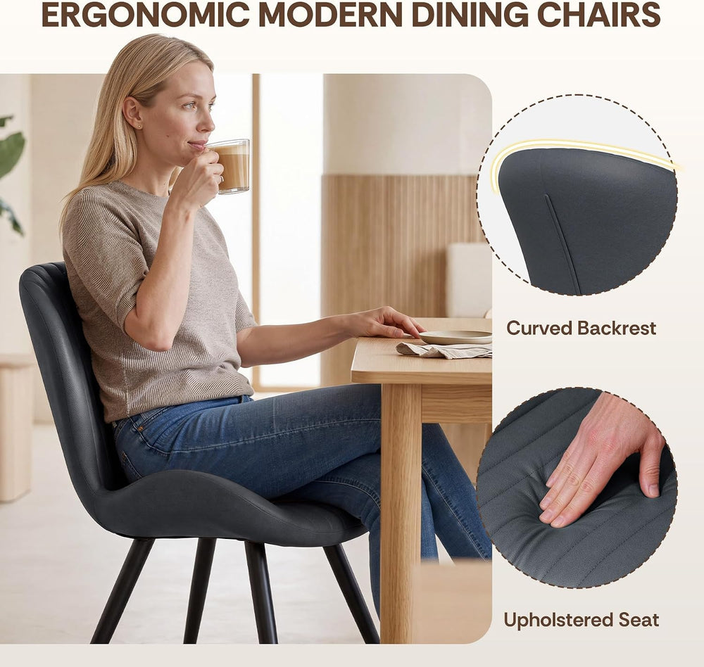 Nalupatio Upholstered Dining Chairs, Dining Room Kitchen Chairs Set of 4
