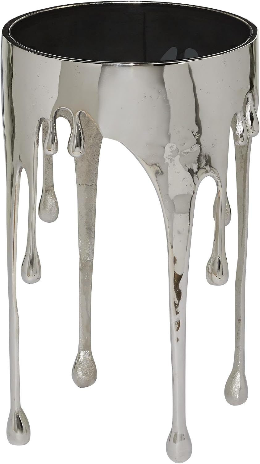 Deco 79 Aluminum Metal Abstract Side Table 16" x 16" x 25", Si...