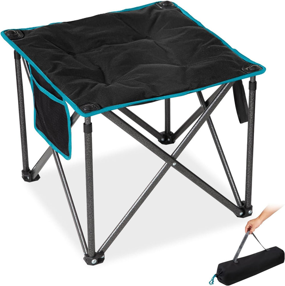 FUNDANGO Oversized Camping Stool Padded 18.1in 440Lbs Folding Foot Rest