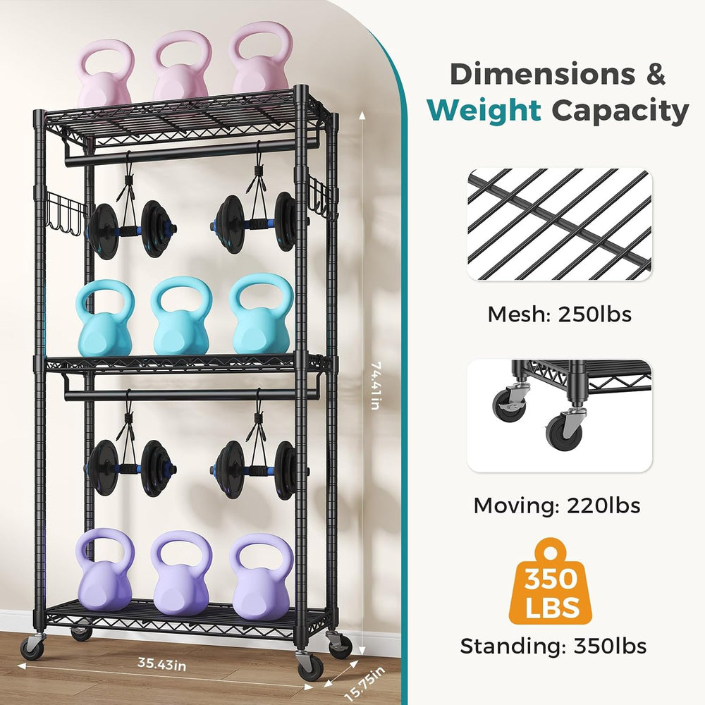 OLIXIS Rolling Clothes Rack, Heavy Duty Garment Rack, 29.5 IN, Metal Black