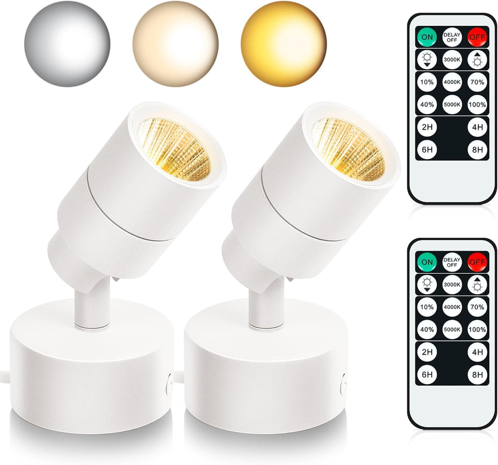 2-Pack Spot Lights Indoor, 5W Plants Uplighting Indoor with Remote Control