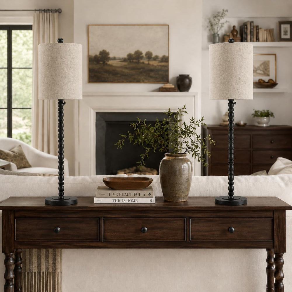 Buffet Lamps, Table Lamps Set of 2-30" H Tall with Sturdy Metal Bases &a...