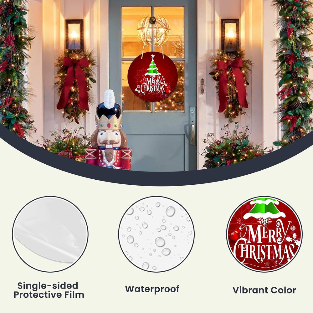 10 Pcs 12in Sublimation Door Hanger Blanks, Round Metal Sublimation Sign Blan...
