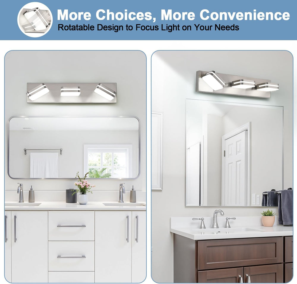 Torondo 360° Rotate LED Bathroom Vanity Light Fixtures, Acrylic Vanity Lights...