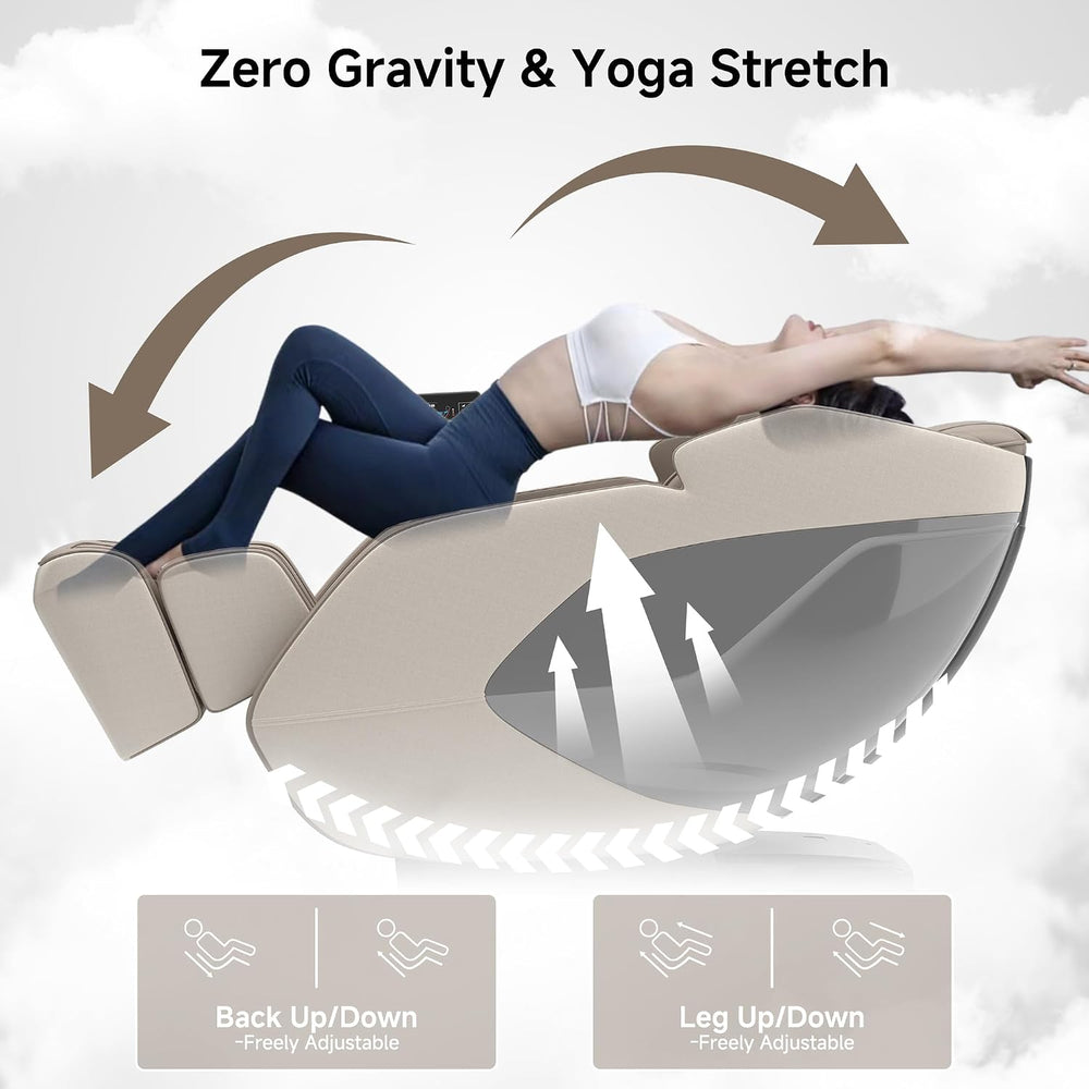 Real Relax 4D Massage Chair Full Body Zero Gravity SL Track Recliner