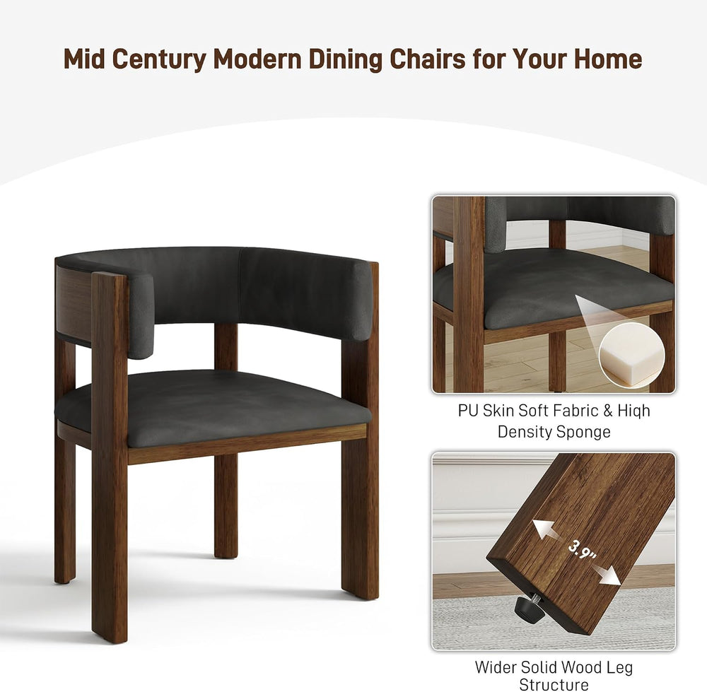 Squireewo Barrel Dining Chairs Set of 6, Modern Dining Room Chairs with Curve...