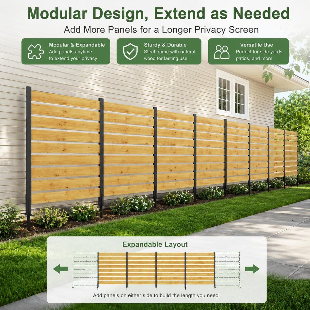 39" W x 55" H Air Conditioner Fence, 2 Panel Trash Can Fence Screen...