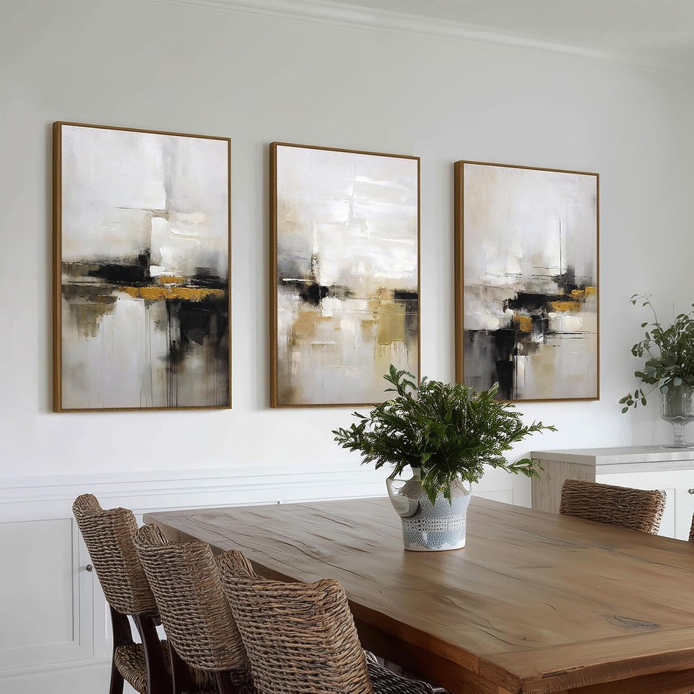 Zessonic Neutral Abstract Landscape 3D Textured Modern Wall Art,24"x36&q...