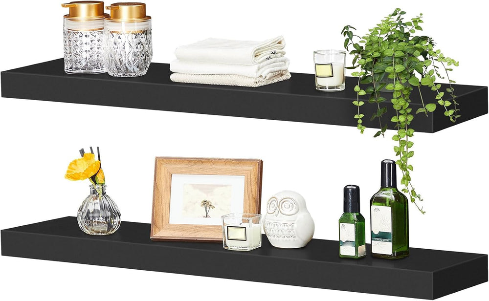 HOOBRO Floating Shelves for Wall, Wall Mounted Shelf Set of 2, 31.5" Han...