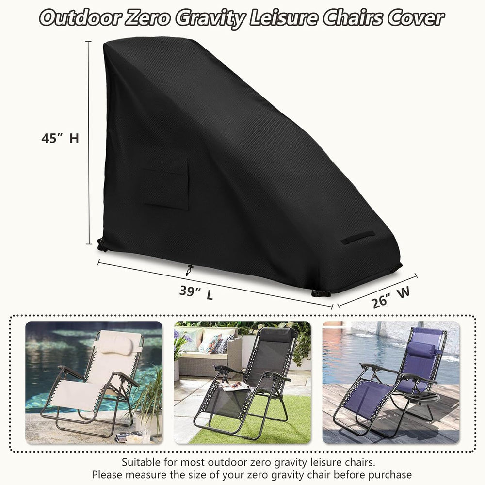 Zero Gravity Chair Cover,Outdoor Heavy Duty 600D Waterproof Folding Lounge Ar...