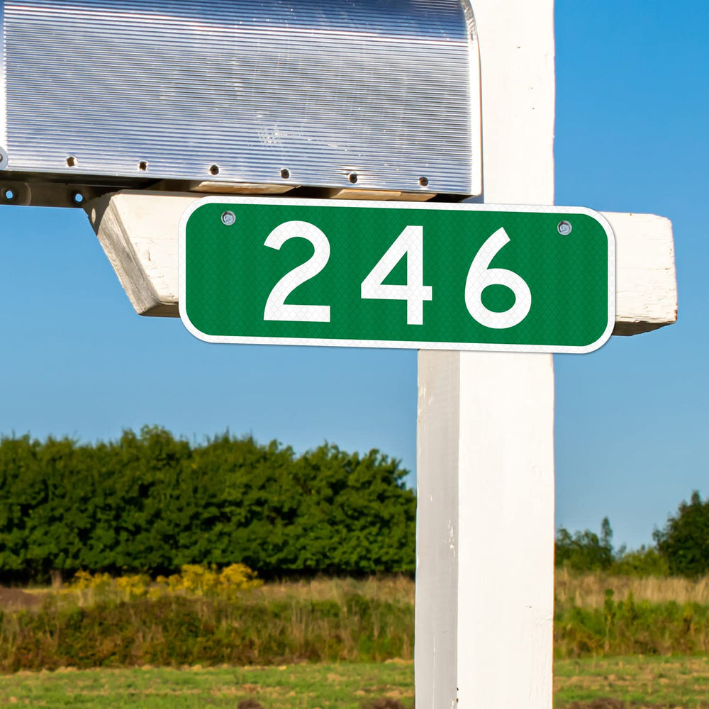 911 Address Sign, Custom Emergency Horizontal MailBox Reflective Sign, Ideal ...