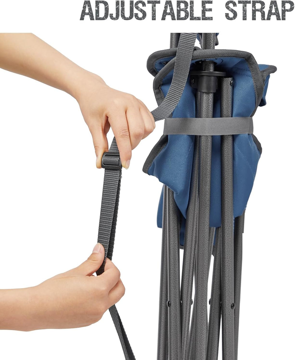 Portal Extra Large Quick Folding Tripod Stool with Backrest Fishing Camping C...