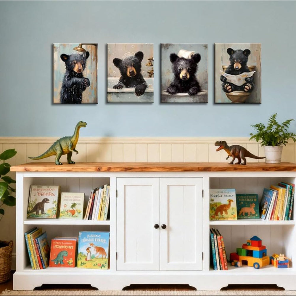 Frimeeme Bear Pictures Wall Decor pictures for bathroom wall decor