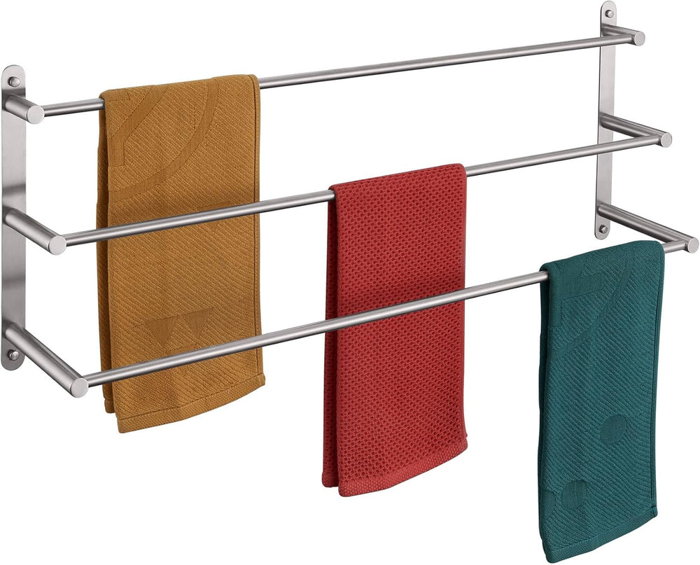 KOKOSIRI Bath Towel Bars 32'' Bathroom 3-Tiers Ladder Towel Rack Wall...