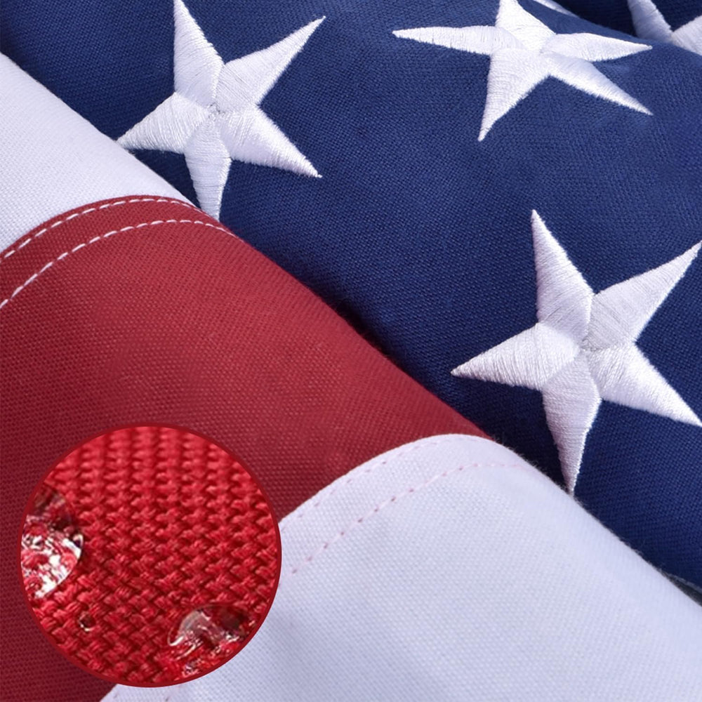 American Flags for Outside 5x8, HeavyDuty Spun Polyester American Flag for Hi...