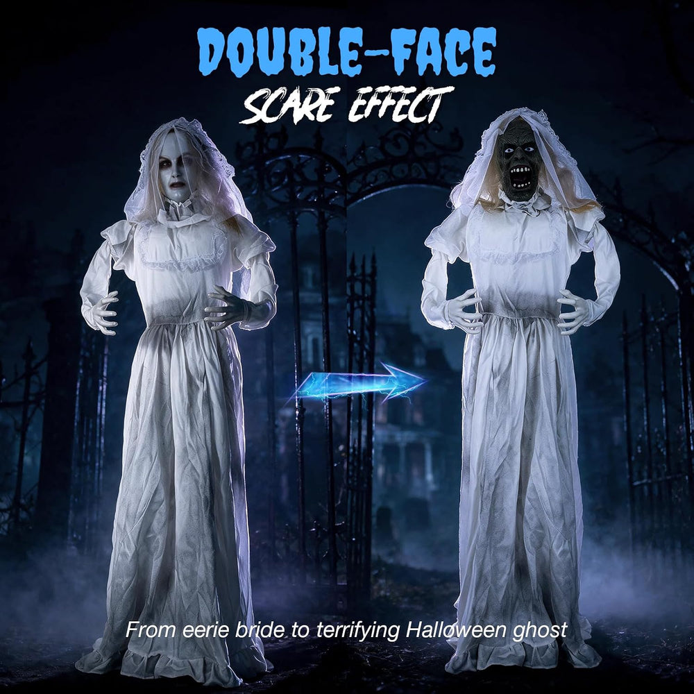 5.5FT Ghost Bride Halloween Animatronics Outdoor Decoration