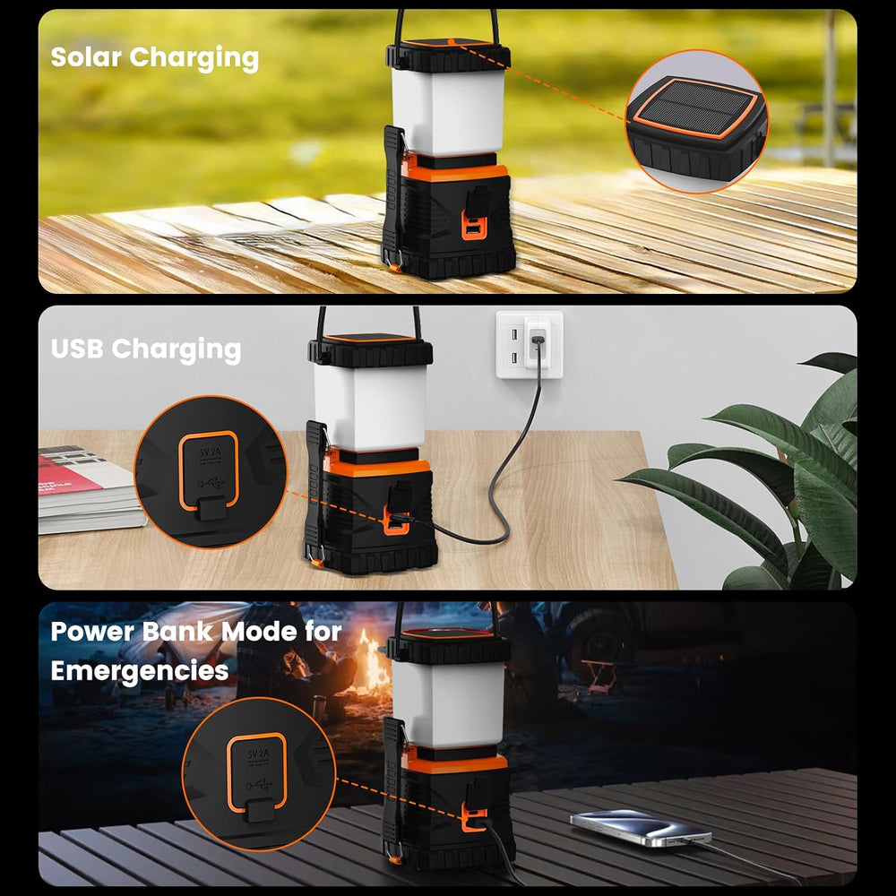 LED Camping Lantern Rechargeable,1000LM, Portable with 5 Ligth Modes, IP44 Wa...